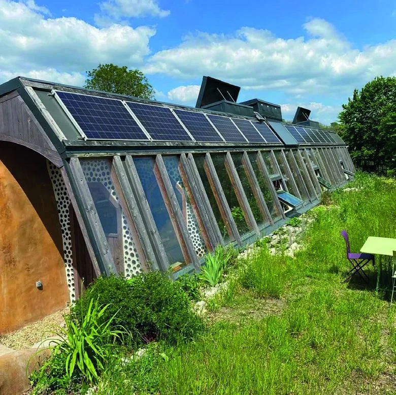 Habitat équipé de panneaux solaires