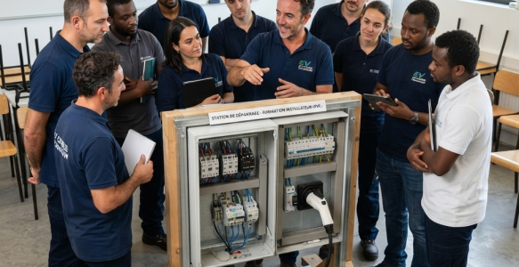 Formation en installation de bornes de recharges