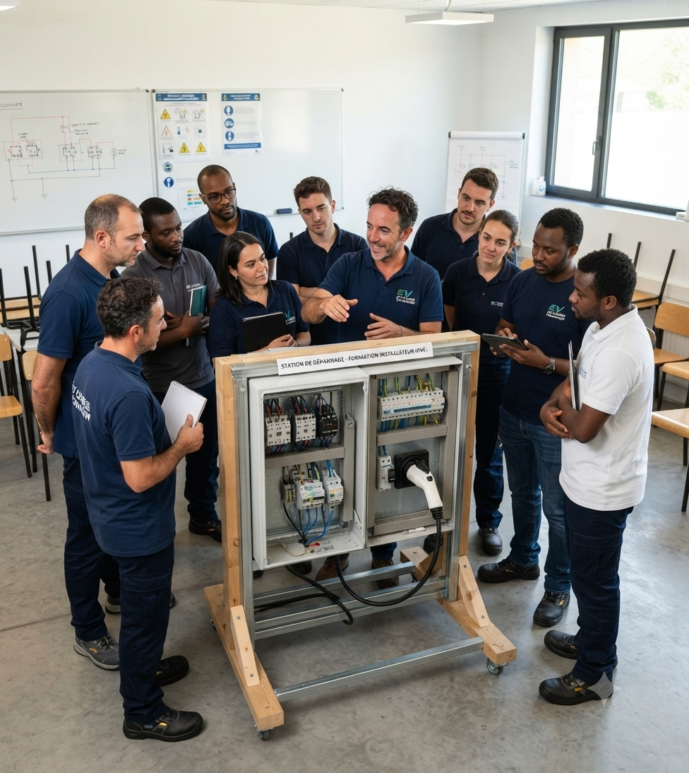 Formation en installation de bornes de recharges